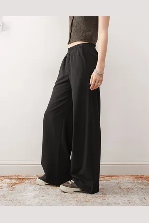 Weekday Kelly elasticated waist wide leg trousers in check