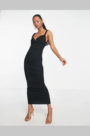 ASOS Ruffle cupped midi dress in