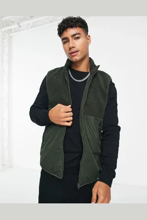 Only & Sons Borg gilet in khaki