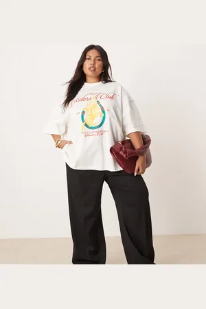 ASOS ASOS DESIGN Curve oversized t-shirt with horse charm graphic