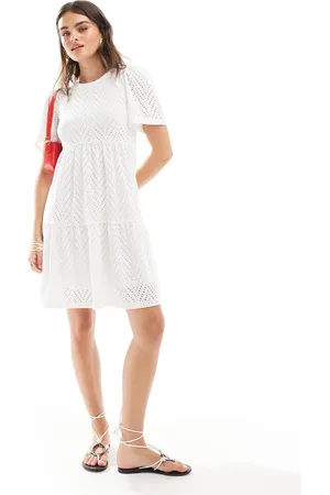 JDY Broderie mini dress in