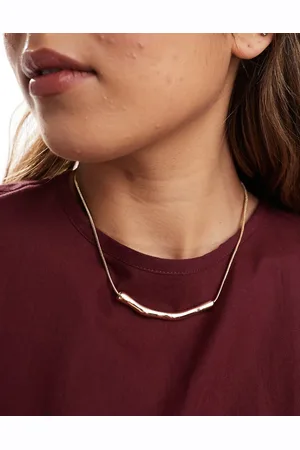 ASOS Necklace with molten pendant in tone