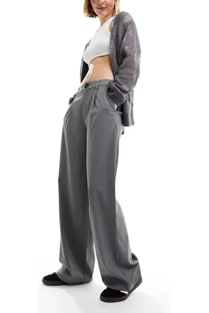 Stradivarius Tailored wide leg dad trouser in