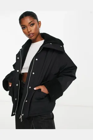 & OTHER STORIES Shearling trim jacket in