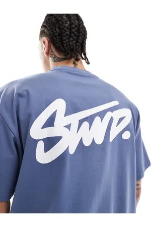 Pull&Bear STWD t-shirt in dark blue