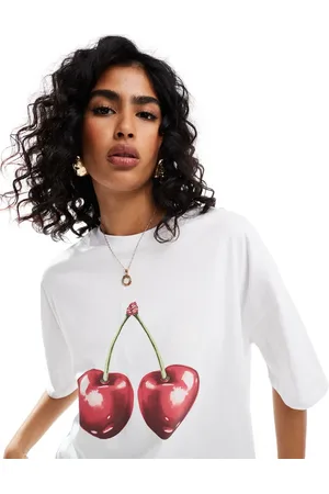 ASOS Oversized t-shirt with cherry graphic in