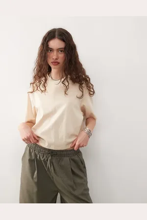 COLLUSION Boxy short sleeve t-shirt in buttermilk yellow