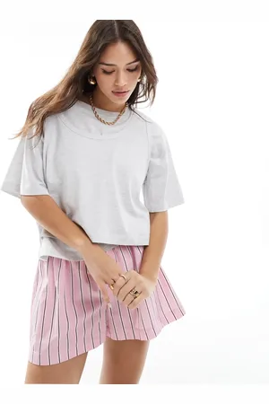 ASOS Double layer boxy tee in marl