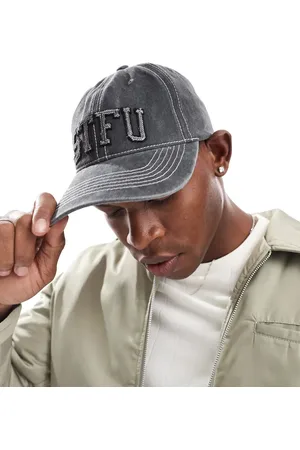 ASOS Distressed cap with embroidery in