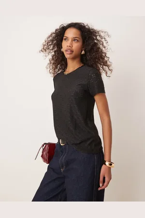 JDY Jersey broderie t-shirt in