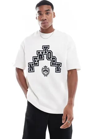 Bershka Flock printed t-shirt in