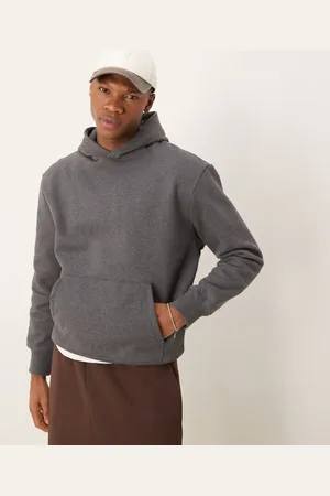 ASOS Premium heavyweight oversized hoodie 400gsm in charcoal marl