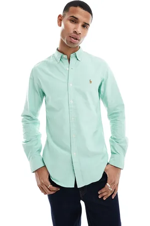 Ralph Lauren Icon logo slim fit oxford shirt in light