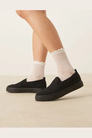 ASOS Dotty slip on plimsolls in