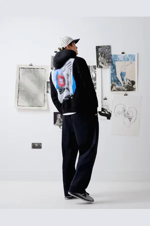 Topman X Becky Baier oversized fit hoodie with front and back patch print and embroidery in