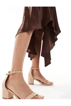 SEQWL Block heeled sandals in beige