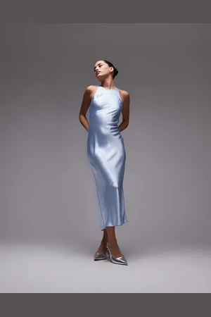 & OTHER STORIES Bias cut satin midi dress in light