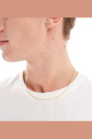 ASOS Sterling silver short chain necklace with 14k plate