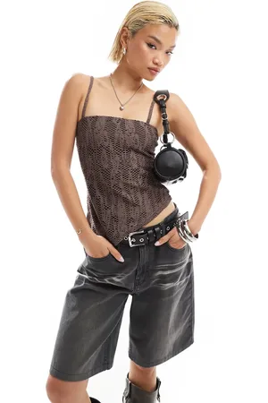 COLLUSION Asymmetric bandeau top in lace