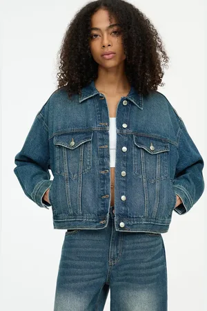 Pull&Bear Boxy oversized denim jacket in