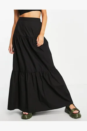 Lola May Tiered maxi skirt co-ord in