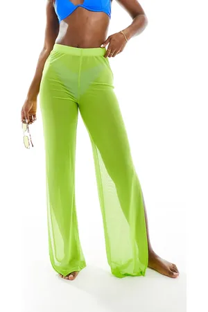 Threadbare Beach trousers in lime