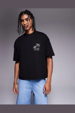 ASOS Boxy oversized t-shirt with palm tree graphic in