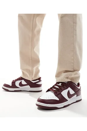 Nike Dunk Low Retro trainers in burgundy and white