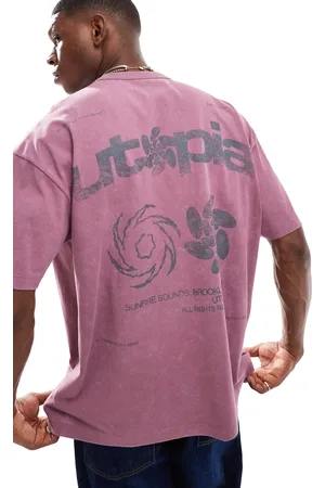 ASOS Oversized t-shirt in heavyweight 220gsm washed with street graphic
