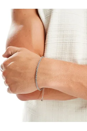 ASOS Waterproof stainless steel rope chain bracelet in tone
