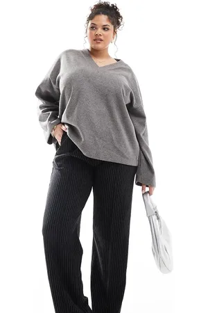 ONLY Pinstripe straight leg trousers in