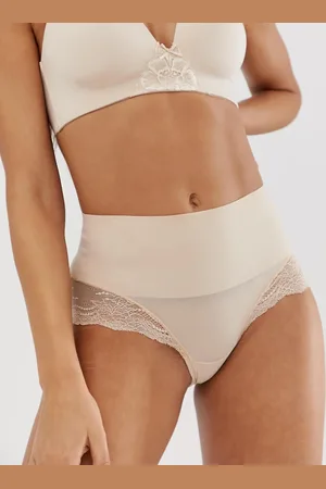 Spanx Undie-tectable lace hi-hipster knickers in beige