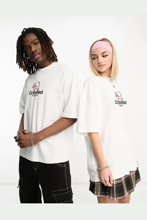 Crooked Tongues Unisex oversized t-shirt with front cat print in