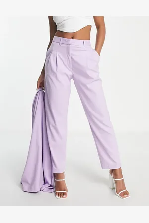 Monki Co-ord mix and match tailored trousers in lilac