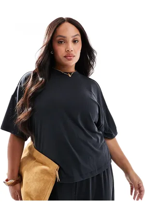Pieces® Pieces Curve slinky super soft boxy t-shirt co-ord in