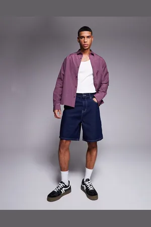 ASOS Standard length denim jort in indigo