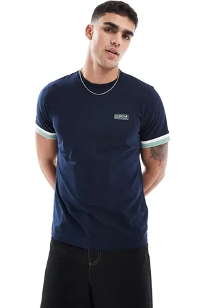Barbour Evan tipped t-shirt in sapphire