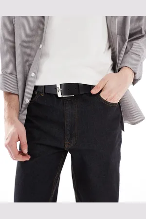 HUGO BOSS BOSS Jemio logo buckle leather belt in