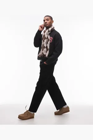 Topman Wide leg cord trousers in