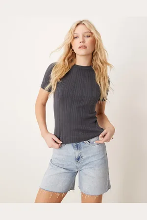 Calvin Klein Ribbed t-shirt in dark grey