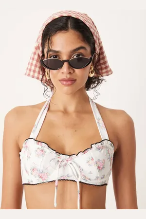 For Love & Lemons Cordelia Bikini top co-ord in floral