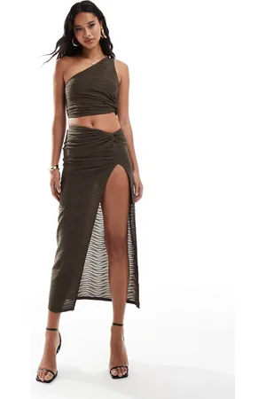 ASOS Co-ord ripple texture maxi skirt in