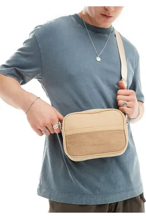 My Accessories Nylon crossbody camera bag in sand