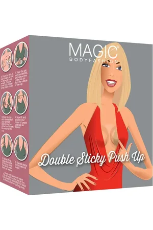 Magic Bodyfashion triangle stick on boob push up enhancers in latte