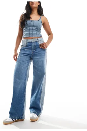 ASOS Panelled jeans in mid