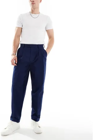 ASOS Smart premium cotton oversized tapered chino trousers in