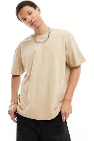 AllSaints Isac oversized t-shirt in toffee taupe
