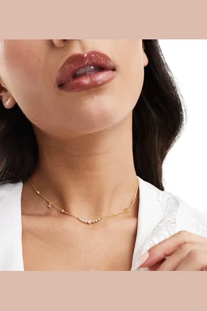 GIRLS CREW 18k plated secret rendezvous cubic zirconia charm necklace