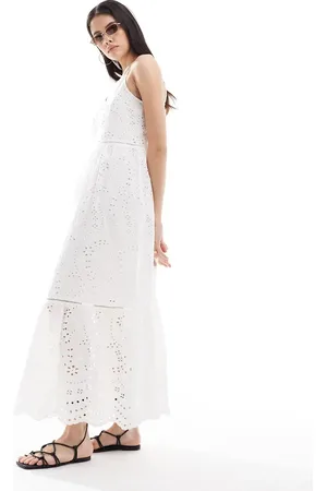 Y.A.S Broderie maxi cami dress in