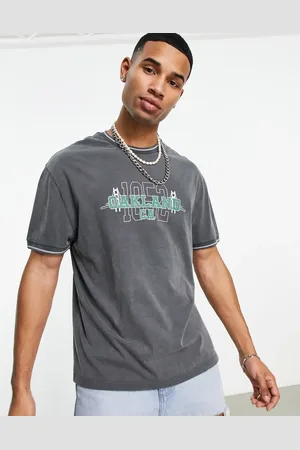 ASOS Relaxed t-shirt in washed with city chest print